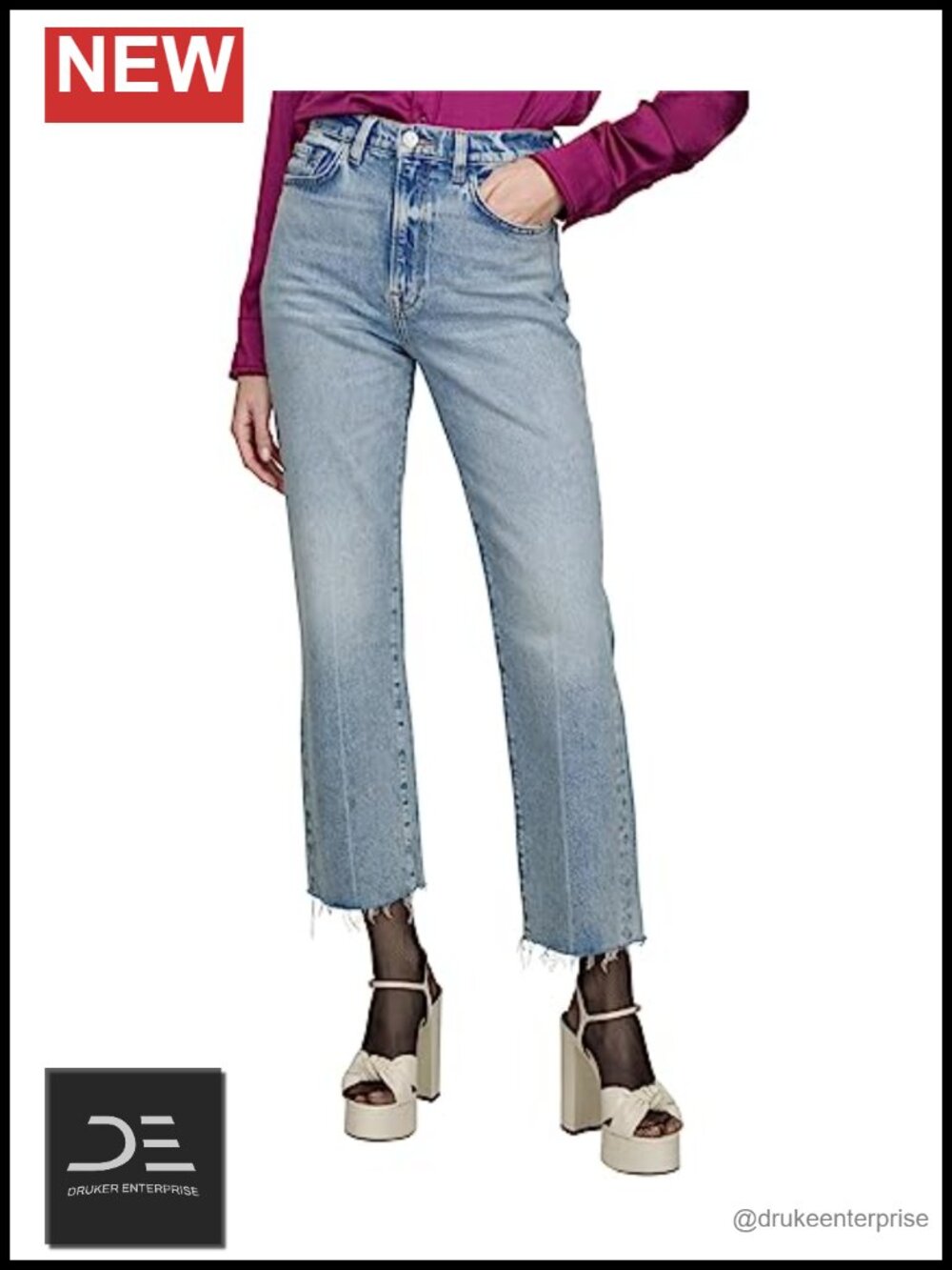 7 For All Mankind Logan Stovepipe Straight-Leg Jeans Women's Denim Cotton